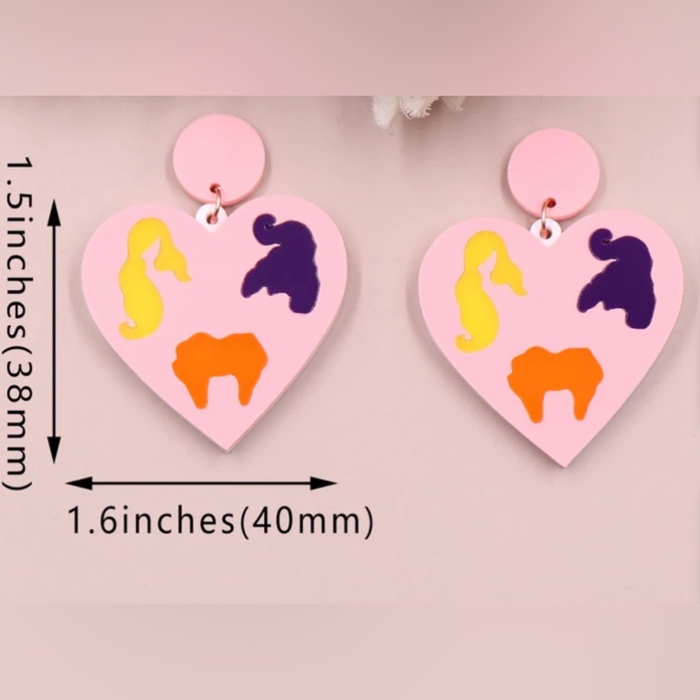 5/$15 🦋BOGO Halloween Hocus Pocus Sanderson Sisters Earrings - Picture 2 of 2